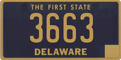 DE license plate 3663