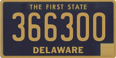 DE license plate 366300
