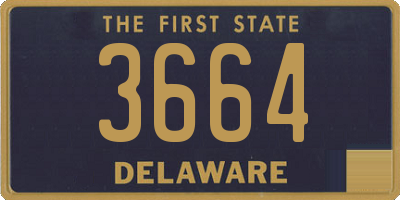 DE license plate 3664