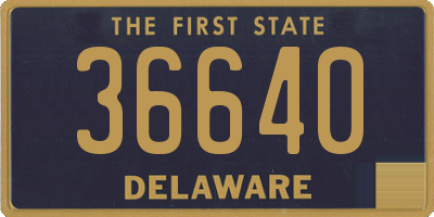 DE license plate 36640