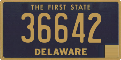 DE license plate 36642