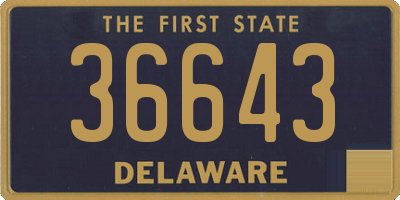 DE license plate 36643