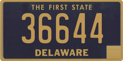 DE license plate 36644