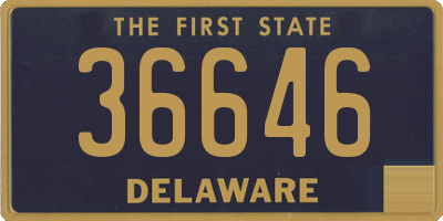 DE license plate 36646