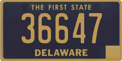 DE license plate 36647