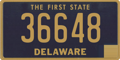 DE license plate 36648