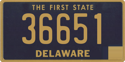 DE license plate 36651