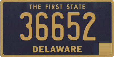 DE license plate 36652