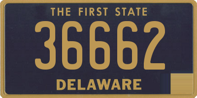 DE license plate 36662