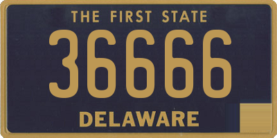 DE license plate 36666