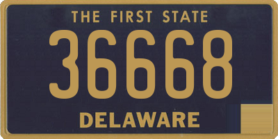 DE license plate 36668