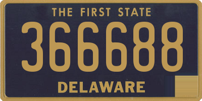 DE license plate 366688