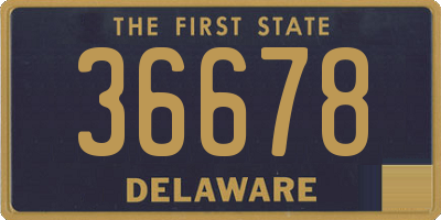 DE license plate 36678