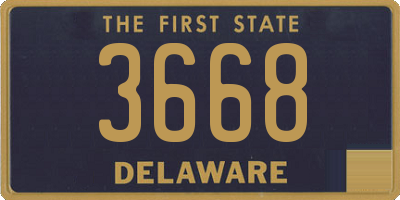 DE license plate 3668
