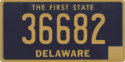 DE license plate 36682
