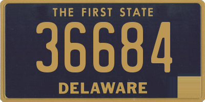 DE license plate 36684