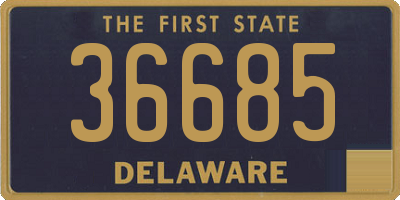DE license plate 36685