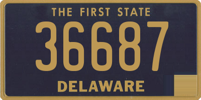 DE license plate 36687