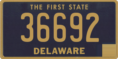 DE license plate 36692