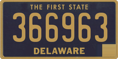 DE license plate 366963