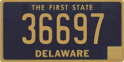 DE license plate 36697