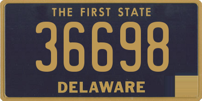 DE license plate 36698