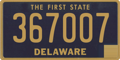 DE license plate 367007