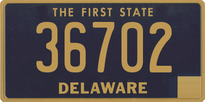 DE license plate 36702