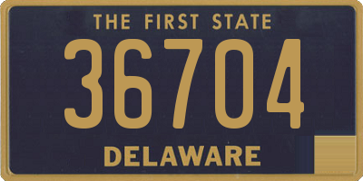 DE license plate 36704