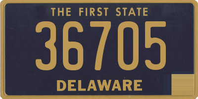 DE license plate 36705