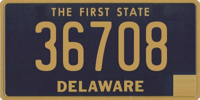 DE license plate 36708