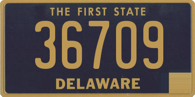 DE license plate 36709