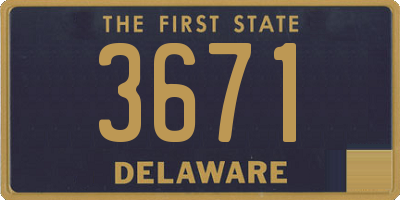 DE license plate 3671