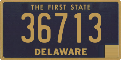 DE license plate 36713