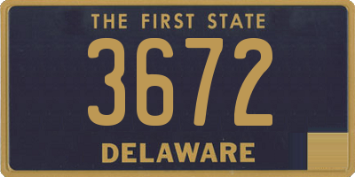 DE license plate 3672