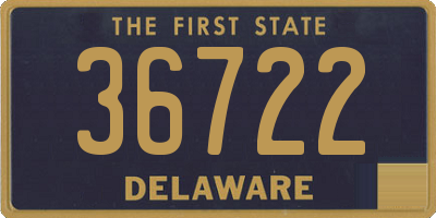 DE license plate 36722