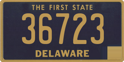 DE license plate 36723