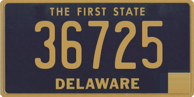 DE license plate 36725