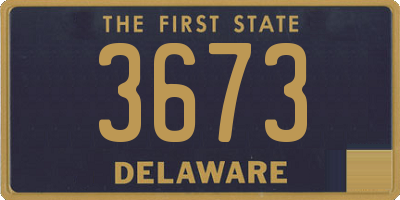 DE license plate 3673