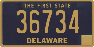 DE license plate 36734