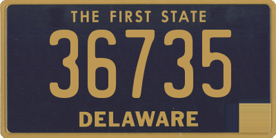 DE license plate 36735