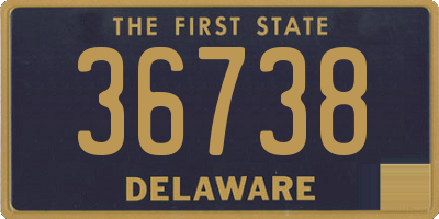 DE license plate 36738