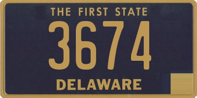 DE license plate 3674
