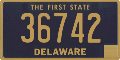 DE license plate 36742