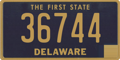 DE license plate 36744