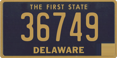 DE license plate 36749