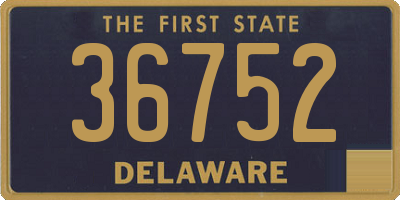 DE license plate 36752