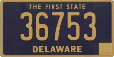 DE license plate 36753