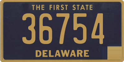 DE license plate 36754