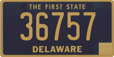 DE license plate 36757